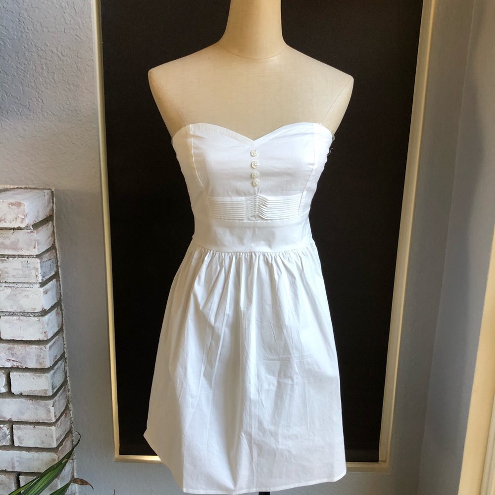 BeBop white strapless dress